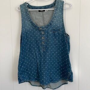 BDG PATTERNED DENIM TANK